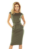 Vestido midi SARA Cintura Subida - Cáqui