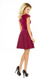 11344-2-Dress MARTA with lace - Burgundy color 157-3-2