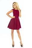 11344-3-Dress MARTA with lace - Burgundy color 157-3-3