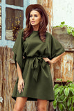 Vestido Verão Borboleta com Cinto KHAKI Sofia