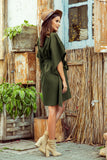 19269-2-287-13 SOFIA Butterfly dress - KHAKI-2