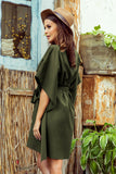 19269-4-287-13 SOFIA Butterfly dress - KHAKI-4