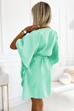 19361-4-287-31 SOFIA Women's butterfly dress with a tie at the waist - mint-4
