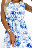 20288-6-296-11 VICTORIA Trapezoidal white dress with a blue pattern-6