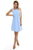 20147-7-296-12 VICTORIA Sleeveless trapeze dress with a belt – a classic in a modern version - light blue-7