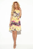 16330-7-296-8 VICTORIA Trapezoidal dress in yellow leopard print-7