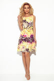 16330-3-296-8 VICTORIA Trapezoidal dress in yellow leopard print-3
