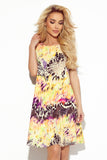 16330-5-296-8 VICTORIA Trapezoidal dress in yellow leopard print-5