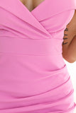 20058-6-564-6 CALLIE Off-the-shoulder midi dress with neckline - candy pink color-6