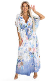 20412-7-603-3 Airy wrap maxi dress with floral pattern – blue roses-7