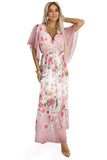 20413-9-603-4 Airy wrap maxi dress with floral pattern – pink roses-9