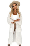 20742-7-627-1 Cardigan - long sweater cape with pockets - beige-7