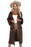 20737-7-627-2 Cardigan - long sweater cape with pockets - chocolate color-7