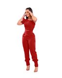 Conjunto Feminino Blusa Manga Única Com Calças Nath