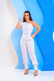 Conjunto Feminino Blusa Manga Única Com Calças Nath