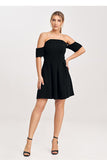Vestido Preto Vestido Ombros a Mostra Vestido Noite Vestido Night out Vestido Night Vestido Festa Vestido de Noite Vestido Curto Dress Night