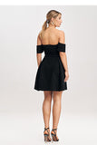 Vestido Preto Vestido Ombros a Mostra Vestido Noite Vestido Night out Vestido Night Vestido Festa Vestido de Noite Vestido Curto Dress Night