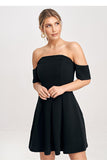 Vestido Curto Preto Ombros a Mostra Thaís