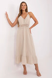 Vestido Verão Nude Boho Chic Frente Única Antónia