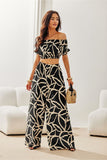 Calças Wide-Leg Bianca Black White