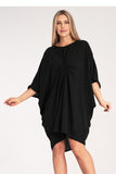 Vestido Verão Assimétrico Oversize Preto Stella