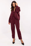 Conjunto Feminino Casaco e Calças Cereja Sabine