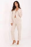 Conjunto Feminino Casaco e Calças Nude Sabine