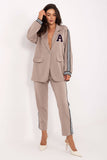 Conjunto Feminino Casual Blazer e Calças Nude Olívia