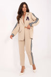 Conjunto Feminino Casual Blazer e Calças Bege Olívia
