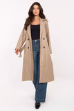 Casaco Feminino Ecopele Trench Coat Bege Mila